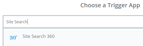 search site search 360 in Zapier