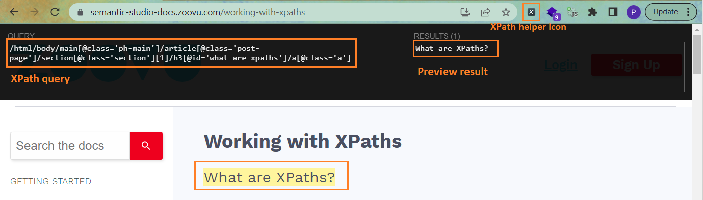 XPath helper