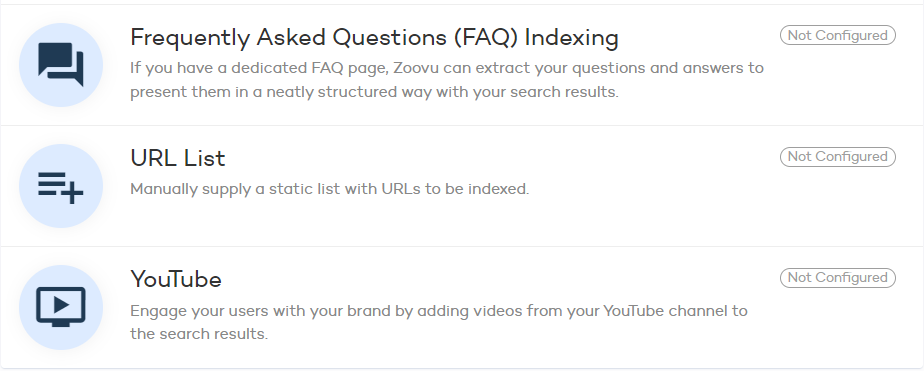 FAQ, URL List, YouTube indexing